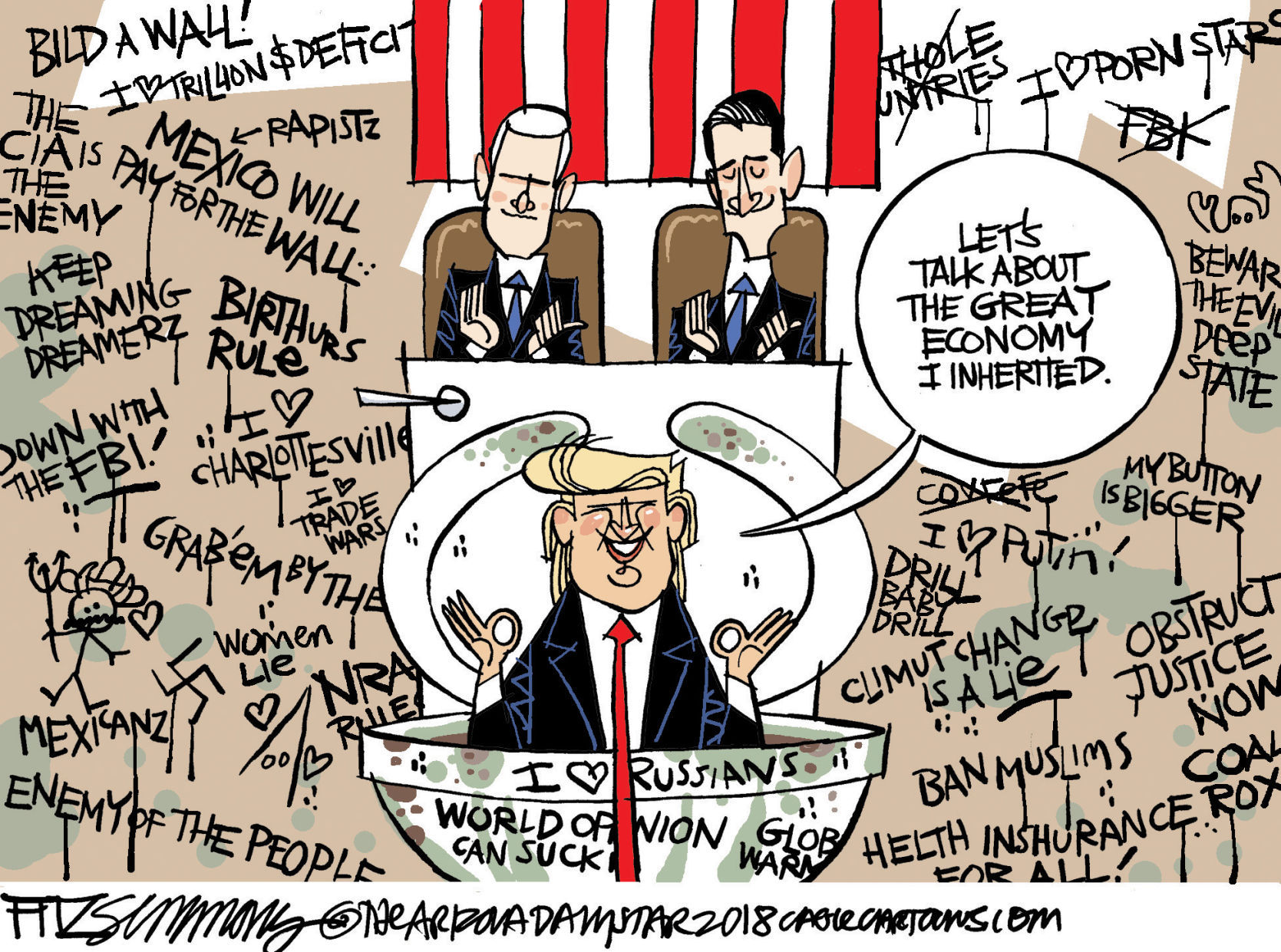 Daily Fitz Cartoon: State of the Union